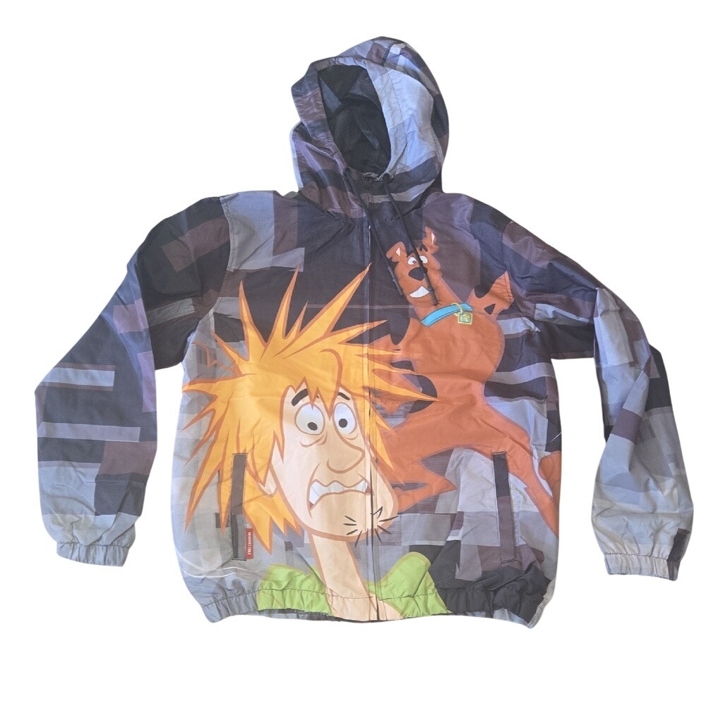 Members Only Scooby-Doo Shaggy Mystery Machine Windbreaker Jacket Mens M New